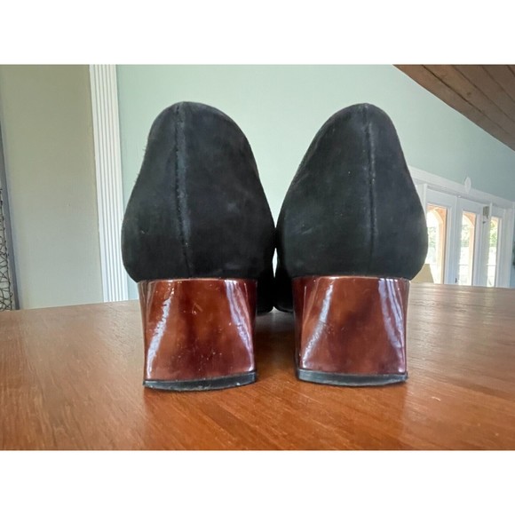 Etienne Aigner Pumps Dress Shoes Size 7.5  Two Toned Black & Brown - Picture 7 of 14
